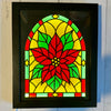 Stained Glass Poinsettia 8 x 10
