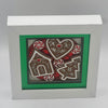 Gingerbread Cookies White Frame Shadowbox 5 x 5