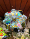 Glass Mushroom Yard Art