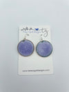 Lilac Enameled Earrings