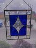 Clear and Blue Beveled Panel