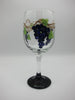 Hand Painted Grape Wine Glass