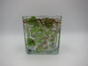 Hand Painted Glass Cube Container- Grapes