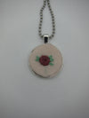 Embroidered Mini Rose Necklace