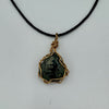 Wire Wrapped Necklace - Gray Triangle Stone