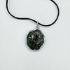 Wire Wrapped Necklace - Gray Spotted Stone