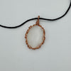 Wire Wrapped Necklace - Clear Oval Stone