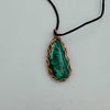 Wire Wrapped Necklace - Teal Teardrop Stone