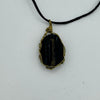 Wire Wrapped Necklace - Coal Stone