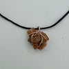 Wire Wrapped Necklace - Brown Quartz Stone