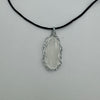 Wire Wrapped Necklace - Flat Quartz Stone