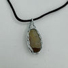 Wire Wrapped Necklace - Brown and Gray Stone