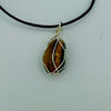 Wire Wrapped Necklace - Golden Brown Stone