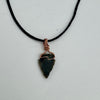 Wire Wrapped Necklace - Stone Arrowhead