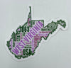 West Virginia Typography Sticker