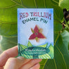 Red Trillium Enamel Pin