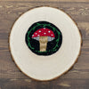Mushroom Embroidery on Wood