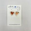 Silver Hearts with Copper Center Earrings