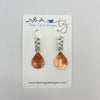Silver Birch with Copper Teardrop Earrings