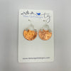 Copper Discs with Silver Loops Earrings