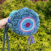 Small Granny Square Drawstring Bag