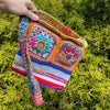 Button Flower Crochet Bag