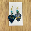 Wild and Wonderful Fender Blue Guitar Pick Earrings