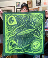 Cryptid + Alien Bandana Altar Tarot Cloth