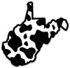 Cow Print WV Sticker