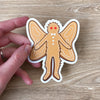 Gingerbread Mothman Sticker