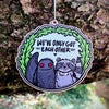 Mothman and Raccoon Community Love Wooden Ornament