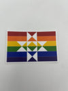 quilt rainbow pride flag sticker