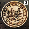 West Virginia State Seal Wood Magnet