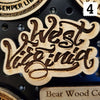 West Virginia Scribble Wood Magnet