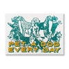 Pet A Dog Letterpress Art Print 5 x 7