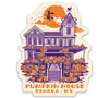 Pumpkin House Sticker - White