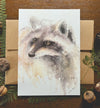 Raccoon Watercolor Greeting Card