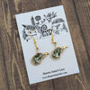WV Green & White Queen Anne's Lace Earrings