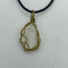 Wire Wrapped Necklace - Oval Selenite