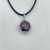 Wire Wrapped Necklace - Dark Purple Stone