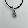 Wire Wrapped Necklace - Dark Pearly Shard