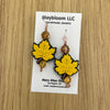 Yellow Fall Leaf Earrings