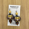 Pumpkin Owl Earrings