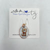 Angry Orange Bowtie Cat Pendant