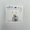 White Fluffy Heart Cat Pendant