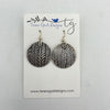 Sterling Silver Circle Leaf Earrings