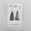 Silver Leaf Pattern Engraved Earrings