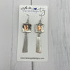 Copper and Silver Square/Rectangle Earrings