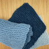 Light and Dark Blue Knitted Scarf