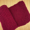 Sparkly Dark Red Knitted Scarf